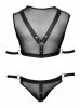 Męskie jockstrapy majtki + top z siateczki czarny Men's top and jock XL